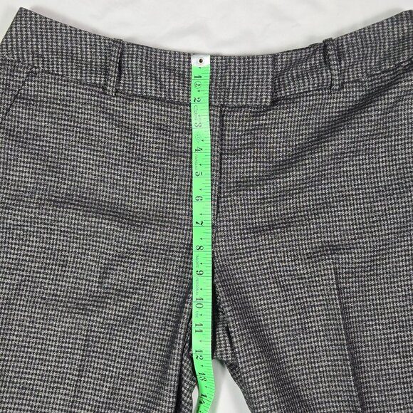 Worthington Modern Fit Wide Leg Plaid Pants Gray Black Check Stretch Sz 12 - Picture 8 of 12